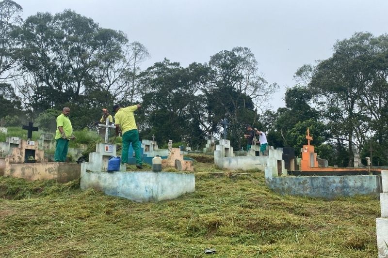 Ribeirão Pires reforça zeladoria no Cemitério São José