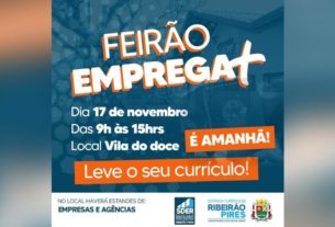Feirão Emprega+ de Ribeirão Pires vai oferecer 250 vagas nesta quarta