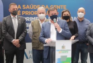 Prefeito Orlando Morando e ministro Queiroga entregam 1ª radioterapia pública da região no Hospital Anchieta