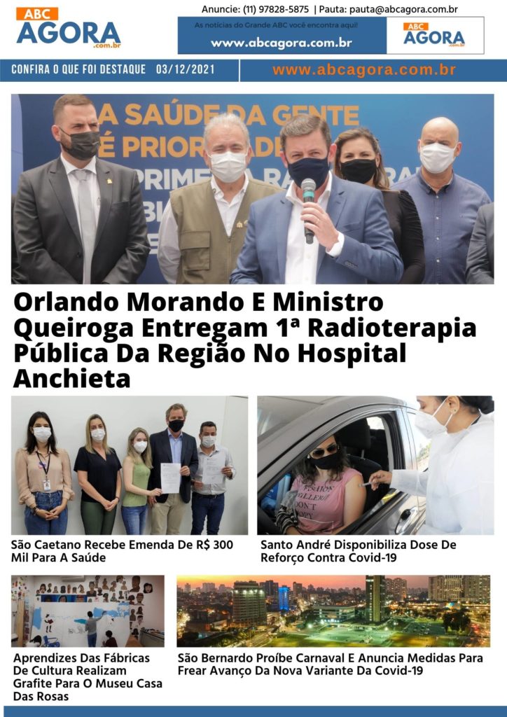 Confira os destaque do ABC Agora - 03/12/2021