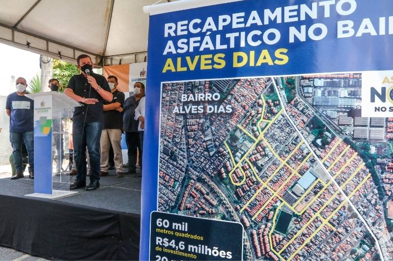 Prefeito Orlando Morando dá início às obras de recapeamento asfáltico do bairro Alves Dias