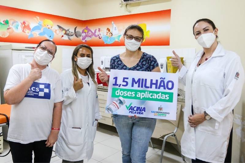 São Bernardo supera marca de 1,5 milhão de vacinas aplicadas contra a Covid-19