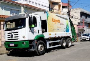 Caminhões de coleta de Santo André ganham nova identidade visual para reforçar importância da separação de resíduos