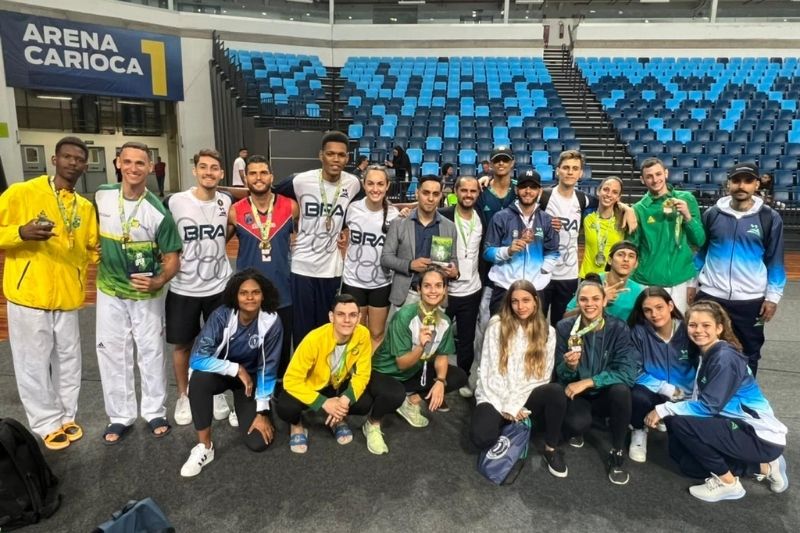 Atletas de São Caetano conquistam nove medalhas para o Brasil no Rio Open de Taekwondo