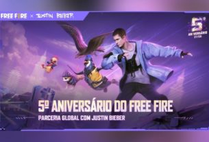 Garena anuncia parceria com ícone global Justin Bieber para celebrar cinco anos de Free Fire