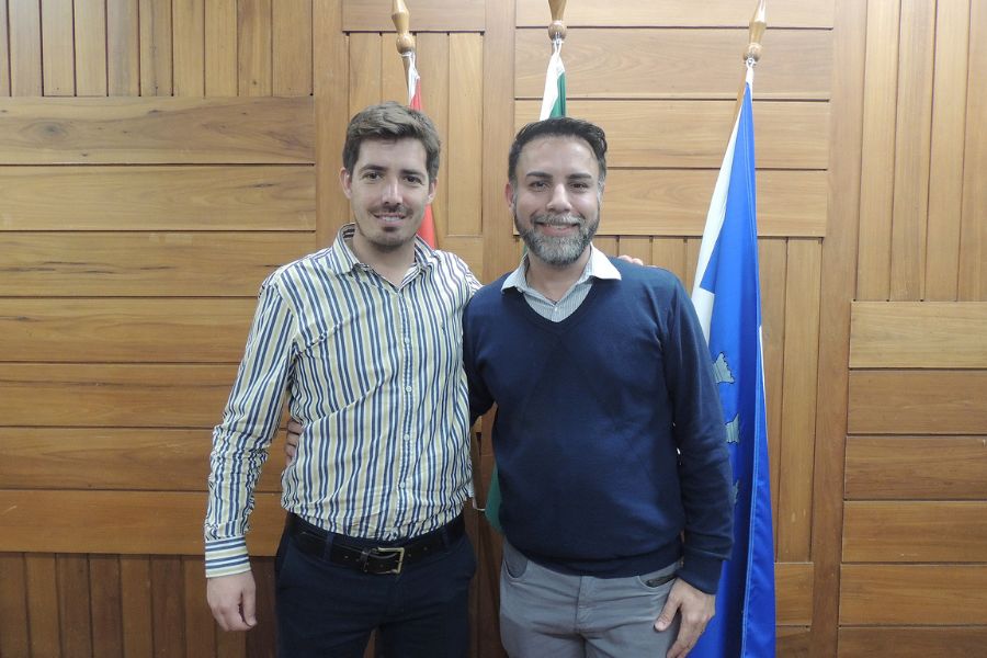Pedrinho Botaro recebe a visita do presidente do Conselho Municipal de Villa Constitución