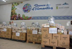 Banco de Alimentos de Santo André entrega 1,2 mil cestas básicas a entidades assistenciais