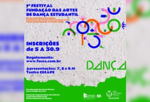 Fundação das Artes abre inscrições para 1º Festival de Dança Estudantil